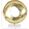 imageDeco 79 Aluminum Metal Geometric Decorative Sculpture Home Decor Statue with Marble Base Accent Figurine 15quot x 4quot x 17quot GoldCONVENIENTLY SIZED