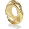 imageDeco 79 Aluminum Metal Geometric Decorative Sculpture Home Decor Statue with Marble Base Accent Figurine 15quot x 4quot x 17quot GoldCONVENIENTLY SIZED