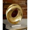 imageDeco 79 Aluminum Metal Geometric Decorative Sculpture Home Decor Statue with Marble Base Accent Figurine 15quot x 4quot x 17quot GoldCONVENIENTLY SIZED