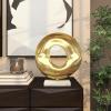 imageDeco 79 Aluminum Metal Geometric Decorative Sculpture Home Decor Statue with Marble Base Accent Figurine 15quot x 4quot x 17quot GoldCONVENIENTLY SIZED
