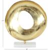 imageDeco 79 Aluminum Metal Geometric Decorative Sculpture Home Decor Statue with Marble Base Accent Figurine 15quot x 4quot x 17quot GoldCONVENIENTLY SIZED