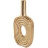 imageDeco 79 Aluminum Metal Geometric Decorative Vase Circular Centerpiece Vase with Linear Etchings Flower Vase for Home Decoration 7quot x 2quot x 16quot Gold