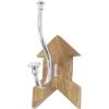 imageDeco 79 ArrowShaped Aluminum and Mango Wood Wall Hook BrownSilver