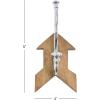 imageDeco 79 ArrowShaped Aluminum and Mango Wood Wall Hook BrownSilver