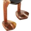 imageDeco 79 Bamboo Wood Duck Decorative Sculpture Home Decor Statues with Brown Top Hats and Shoes Set of 3 Accent Figurines 14quot 11quotH WhiteBlack