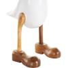 imageDeco 79 Bamboo Wood Duck Decorative Sculpture Home Decor Statues with Brown Top Hats and Shoes Set of 3 Accent Figurines 14quot 11quotH WhiteWhite