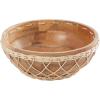 imageDeco 79 Bohemian Wood Decorative Bowl Teak 13quot D 9quot H75551 13quot x 9quot BrownBrown