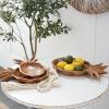 imageDeco 79 Bohemian Wood Decorative Bowl Teak 13quot D 9quot H75551 13quot x 9quot BrownBrown