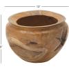 imageDeco 79 Bohemian Wood Decorative Bowl Teak 13quot D 9quot H75551 13quot x 9quot BrownBrown