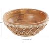 imageDeco 79 Bohemian Wood Decorative Bowl Teak 13quot D 9quot H75551 13quot x 9quot BrownBrown