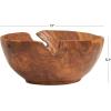 imageDeco 79 Bohemian Wood Decorative Bowl Teak 13quot D 9quot H75551 13quot x 9quot BrownBrown