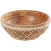 imageDeco 79 Bohemian Wood Decorative Bowl Teak 13quot D 9quot H75551 13quot x 9quot BrownBrown