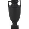 imageDeco 79 Ceramic Decorative Vase Fluted Urn Shaped Centerpiece Vase with Arch Handles Flower Vase for Home Decoration 6quot x 6quot x 20quot BlackBlack