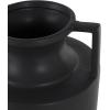 imageDeco 79 Ceramic Decorative Vase Fluted Urn Shaped Centerpiece Vase with Arch Handles Flower Vase for Home Decoration 6quot x 6quot x 20quot BlackBlack