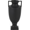 imageDeco 79 Ceramic Decorative Vase Fluted Urn Shaped Centerpiece Vase with Arch Handles Flower Vase for Home Decoration 6quot x 6quot x 20quot BlackBlack