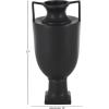 imageDeco 79 Ceramic Decorative Vase Fluted Urn Shaped Centerpiece Vase with Arch Handles Flower Vase for Home Decoration 6quot x 6quot x 20quot BlackBlack
