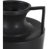 imageDeco 79 Ceramic Decorative Vase Fluted Urn Shaped Centerpiece Vase with Arch Handles Flower Vase for Home Decoration 6quot x 6quot x 20quot BlackBlack