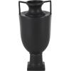 imageDeco 79 Ceramic Decorative Vase Fluted Urn Shaped Centerpiece Vase with Arch Handles Flower Vase for Home Decoration 6quot x 6quot x 20quot BlackBlack