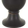 imageDeco 79 Ceramic Decorative Vase Fluted Urn Shaped Centerpiece Vase with Arch Handles Flower Vase for Home Decoration 6quot x 6quot x 20quot BlackBlack