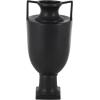 imageDeco 79 Ceramic Decorative Vase Fluted Urn Shaped Centerpiece Vase with Arch Handles Flower Vase for Home Decoration 6quot x 6quot x 20quot BlackBlack
