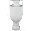 imageDeco 79 Ceramic Decorative Vase Fluted Urn Shaped Centerpiece Vase with Arch Handles Flower Vase for Home Decoration 6quot x 6quot x 20quot BlackWhite