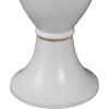imageDeco 79 Ceramic Decorative Vase Fluted Urn Shaped Centerpiece Vase with Arch Handles Flower Vase for Home Decoration 6quot x 6quot x 20quot BlackWhite