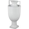 imageDeco 79 Ceramic Decorative Vase Fluted Urn Shaped Centerpiece Vase with Arch Handles Flower Vase for Home Decoration 6quot x 6quot x 20quot BlackWhite