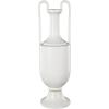 imageDeco 79 Ceramic Decorative Vase Fluted Urn Shaped Centerpiece Vase with Arch Handles Flower Vase for Home Decoration 6quot x 6quot x 20quot BlackWhite