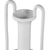 imageDeco 79 Ceramic Decorative Vase Fluted Urn Shaped Centerpiece Vase with Arch Handles Flower Vase for Home Decoration 6quot x 6quot x 20quot BlackWhite