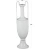 imageDeco 79 Ceramic Decorative Vase Fluted Urn Shaped Centerpiece Vase with Arch Handles Flower Vase for Home Decoration 6quot x 6quot x 20quot BlackWhite