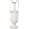 imageDeco 79 Ceramic Decorative Vase Fluted Urn Shaped Centerpiece Vase with Arch Handles Flower Vase for Home Decoration 6quot x 6quot x 20quot BlackWhite