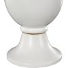 imageDeco 79 Ceramic Decorative Vase Fluted Urn Shaped Centerpiece Vase with Arch Handles Flower Vase for Home Decoration 6quot x 6quot x 20quot BlackWhite