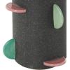 imageDeco 79 Ceramic Decorative Vase Textured Centerpiece Vase with Multicolor HalfMoon Accents Flower Vase for Home Decoration 8quot x 8quot x 16quot BlackBlack