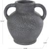 imageDeco 79 Ceramic Decorative Vase Textured Whitewashed Centerpiece Vase Flower Vase for Home Decoration 10quot x 10quot x 24quot Black11 x 9 x 10