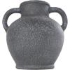 imageDeco 79 Ceramic Decorative Vase Textured Whitewashed Centerpiece Vase Flower Vase for Home Decoration 10quot x 10quot x 24quot Black11 x 9 x 10