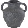 imageDeco 79 Ceramic Decorative Vase Textured Whitewashed Centerpiece Vase Flower Vase for Home Decoration 10quot x 10quot x 24quot Black11 x 9 x 10
