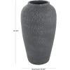 imageDeco 79 Ceramic Decorative Vase Textured Whitewashed Centerpiece Vase Flower Vase for Home Decoration 10quot x 10quot x 24quot Black9 x 9 x 15