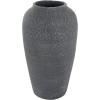 imageDeco 79 Ceramic Decorative Vase Textured Whitewashed Centerpiece Vase Flower Vase for Home Decoration 10quot x 10quot x 24quot Black9 x 9 x 15