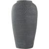 imageDeco 79 Ceramic Decorative Vase Textured Whitewashed Centerpiece Vase Flower Vase for Home Decoration 10quot x 10quot x 24quot Black9 x 9 x 15