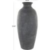 imageDeco 79 Ceramic Decorative Vase Textured Whitewashed Centerpiece Vase Flower Vase for Home Decoration 10quot x 10quot x 24quot BlackCONVENIENTLY SIZED