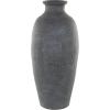 imageDeco 79 Ceramic Decorative Vase Textured Whitewashed Centerpiece Vase Flower Vase for Home Decoration 10quot x 10quot x 24quot BlackCONVENIENTLY SIZED