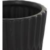 imageDeco 79 Ceramic Indoor Outdoor Planter Ribbed Large Planter Pot with Attached Saucer Set of 3 Planters 8quot6quot5quotH Black