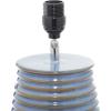 imageDeco 79 Ceramic Room Table Lamp Ribbed Accent Lamp with Drum Shade Lamp 15quot x 15quot x 28quot Blue
