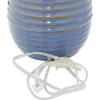 imageDeco 79 Ceramic Room Table Lamp Ribbed Accent Lamp with Drum Shade Lamp 15quot x 15quot x 28quot Blue