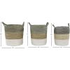 imageDeco 79 Contemporary Dried Plant Storage Basket Set of 3 16quot 14quot 12quotW Multi Colored