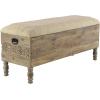 imageDeco 79 Farmhouse Chinese fir Wood Storage Bench 47quot x 16quot x 20quot BROWNBrown
