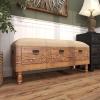 imageDeco 79 Farmhouse Chinese fir Wood Storage Bench 47quot x 16quot x 20quot BROWNBrown