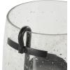 imageDeco 79 Glass Decorative Candle Holder Candle Stand with Black Metal Accents and Brown Speckles Candlestick Holder 7quot x 7quot x 8quot ClearClear