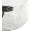 imageDeco 79 Glass Decorative Candle Holder Candle Stand with Black Metal Accents and Brown Speckles Candlestick Holder 7quot x 7quot x 8quot ClearClear