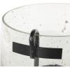 imageDeco 79 Glass Decorative Candle Holder Candle Stand with Black Metal Accents and Brown Speckles Candlestick Holder 7quot x 7quot x 8quot ClearClear
